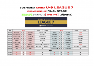 YOSHIOKA CHIBA U-9 LEAGUE 7 CHAMPIONSHIP FINAL STAGE結果（ドラッグされました） 6