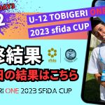 “DAY3″決勝T最終結果速報 // U-12 TOBIGERI ONE 2023 sfida CUP //
