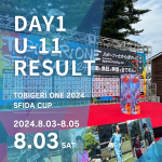 U-11 TOBIGERI ONE 2024 SFIDA CUP DAY1 結果速報🌟